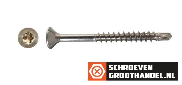 Alternatieve afbeelding voor Spanplattenschrauben mit Bohrspitze 5x50/30mm Edelstahl A2 Senkkopf TORX 200 Stück