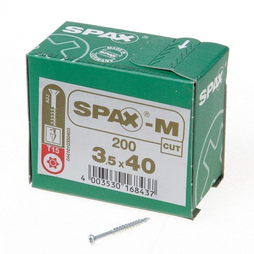 Alternatieve afbeelding voor Spax-M MDF-Schrauben 3,5x40mm Teilgewinde verzinkt Fräskopf TORX 200 Stück