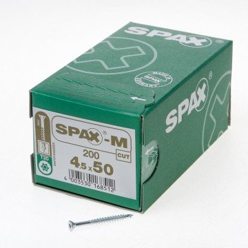 Alternatieve afbeelding voor Spax-M MDF-Schrauben 4x50mm Teilgewinde verzinkt Fräskopf TORX 200 Stück