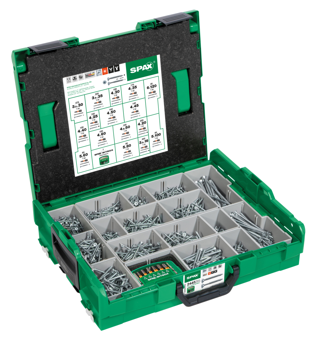 Alternatieve afbeelding voor Spax L-BOXX Senkkopf T-STAR plus Wirox Sortimentskoffer 2446-teilig TORX