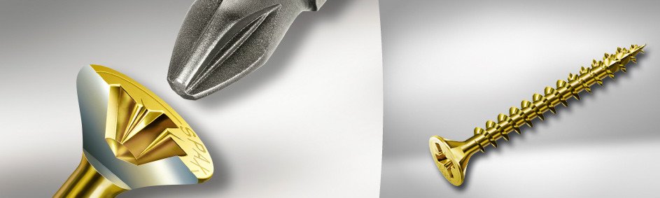 Alternatieve afbeelding voor Spax Spanplattenschrauben 3x20mm gelb verzinkt Senkkopf POZI 1000 Stück