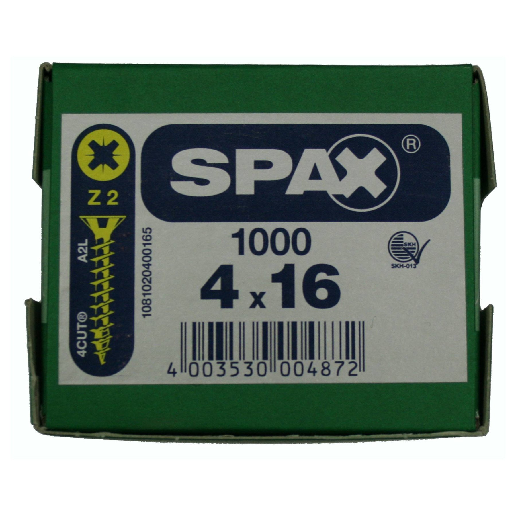 Alternatieve afbeelding voor Spax Spanplattenschrauben 4x16mm gelb verzinkt Senkkopf POZI 1000 Stück