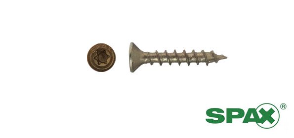 Alternatieve afbeelding voor Spax Spanplattenschrauben 4x25mm gelb verzinkt Senkkopf TORX 200 Stück