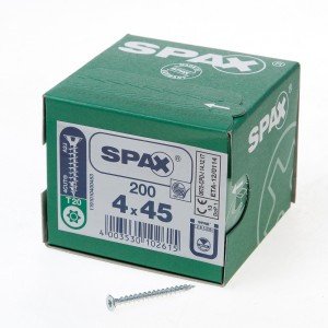 Alternatieve afbeelding voor Spax Spanplattenschrauben 4x45mm verzinkt Senkkopf TORX 200 Stück