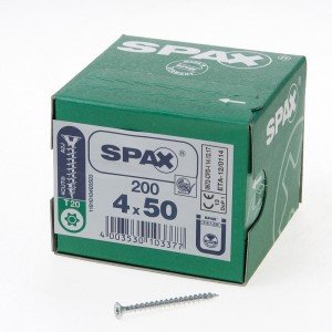 Alternatieve afbeelding voor Spax Spanplattenschrauben 4x50mm verzinkt Senkkopf TORX 200 Stück