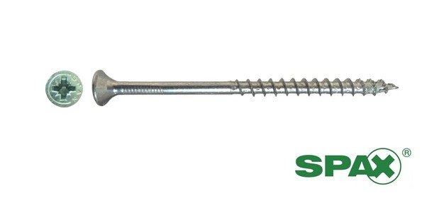 Alternatieve afbeelding voor Spax Spanplattenschrauben 4x60mm verzinkt Senkkopf POZI 100 Stück