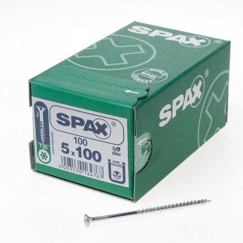 Alternatieve afbeelding voor Spax Spanplattenschrauben 5x100mm Teilgewinde verzinkt Senkkopf TORX 200 Stück