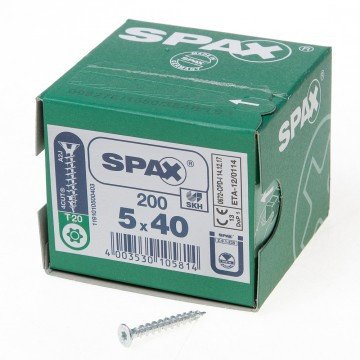 Alternatieve afbeelding voor Spax Spanplattenschrauben 5x40mm verzinkt Senkkopf TORX 200 Stück