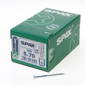 Alternatieve afbeelding voor Spax Spanplattenschrauben 5x70mm Teilgewinde verzinkt Senkkopf TORX 100 Stück