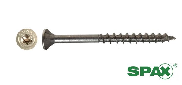 Alternatieve afbeelding voor Spax Spanplattenschrauben 5x80mm Teilgewinde Edelstahl A2 Senkkopf TORX 100 Stück