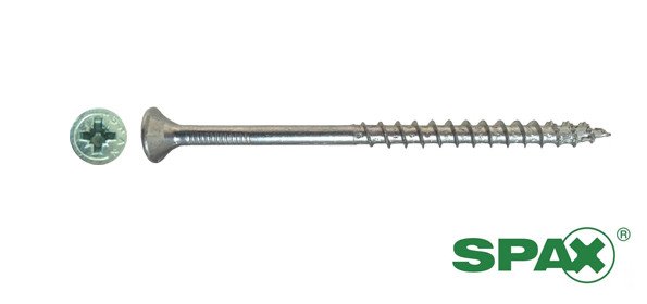 Alternatieve afbeelding voor Spax Spanplattenschrauben 5x80mm Teilgewinde verzinkt Senkkopf POZI 100 Stück