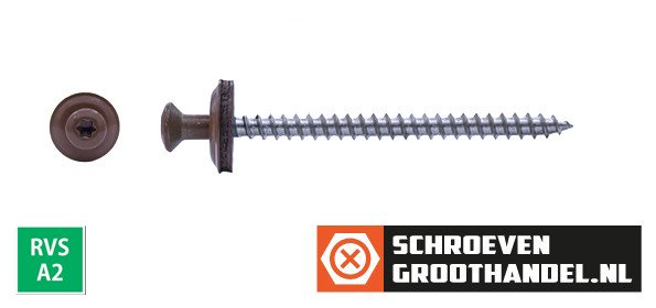 Alternatieve afbeelding voor Spenglerschrauben 4,5x100mm Edelstahl A2 RAL8004 Kupferbraun Liseko TORX-20 100 Stück