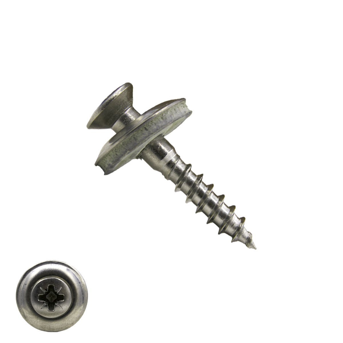 Alternatieve afbeelding voor Spenglerschrauben 4,5x25mm Edelstahl A2 Liseko 2-teilig POZI-2 200 Stück