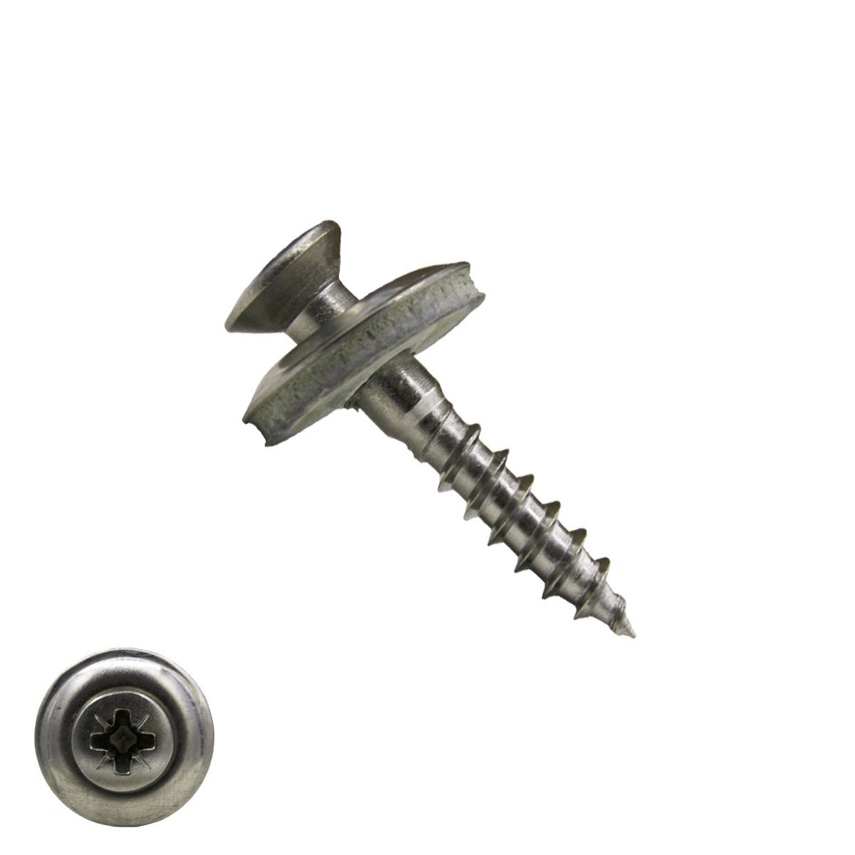 Alternatieve afbeelding voor Spenglerschrauben 4,5x25mm Edelstahl A2 Liseko 2-teilig POZI-2 200 Stück