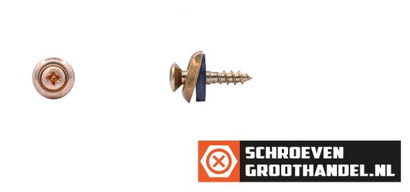 Alternatieve afbeelding voor Spenglerschrauben 4,5x25mm Edelstahl A2 verkupfert Liseko POZI-2 200 Stück