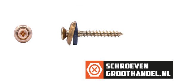 Alternatieve afbeelding voor Spenglerschrauben 4,5x35mm Edelstahl A2 verkupfert Liseko POZI-2 200 Stück