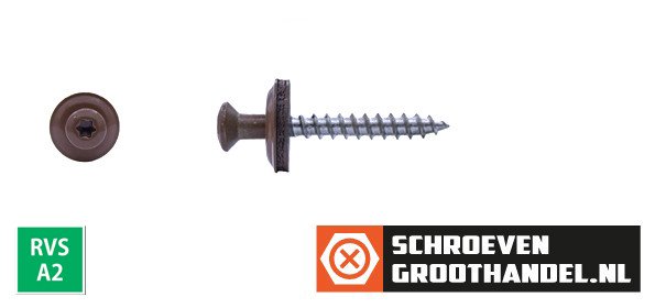 Alternatieve afbeelding voor Spenglerschrauben 4,5x45mm Edelstahl A2 RAL8004 Kupferbraun Liseko TORX-20 200 Stück