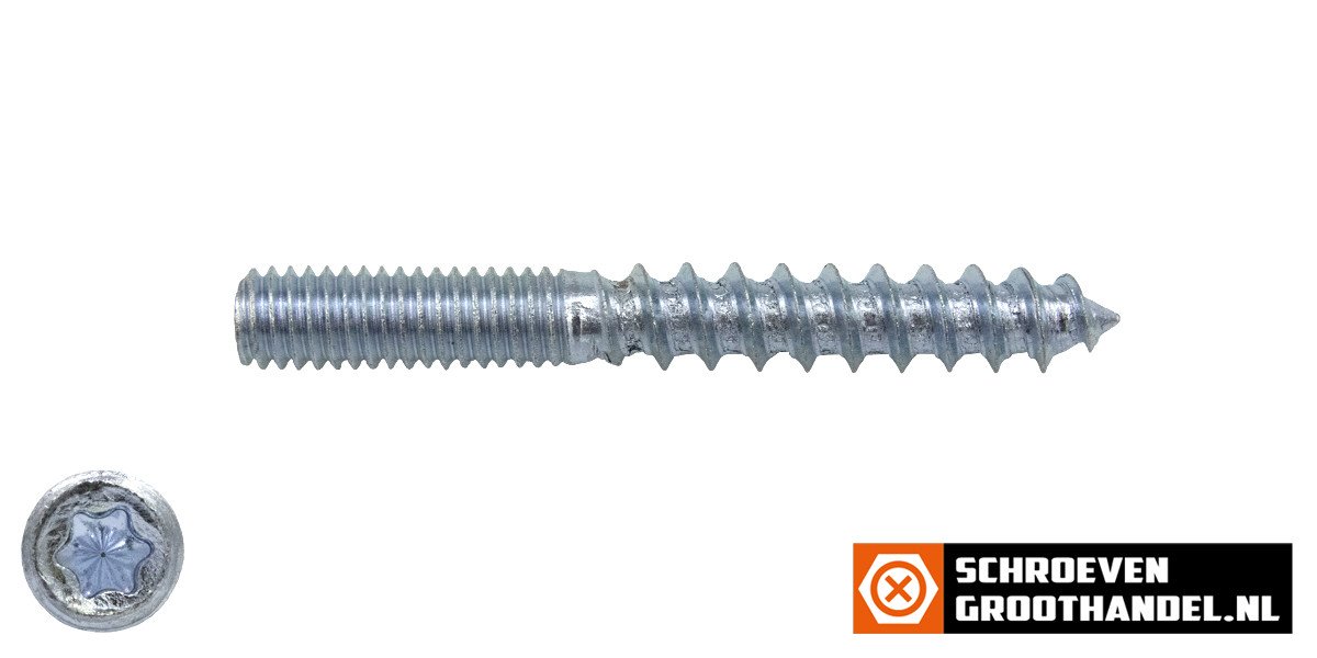 Alternatieve afbeelding voor Stockschrauben M6x50mm TORX-15 verzinkt 100 Stück