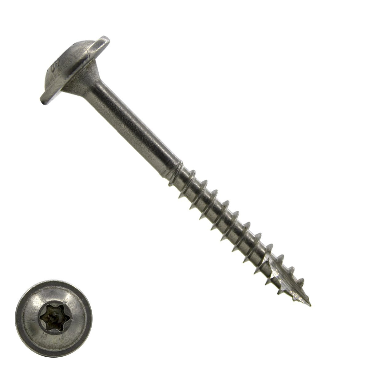Alternatieve afbeelding voor Tellerkopf Holzbauschrauben 4,5x50/30mm Edelstahl A2 Tellerkopf TORX-20 200 Stück