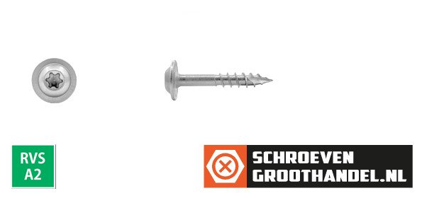 Alternatieve afbeelding voor Tellerkopf Holzbauschrauben 5x30/18mm Edelstahl A2 Tellerkopf TORX-25 200 Stück