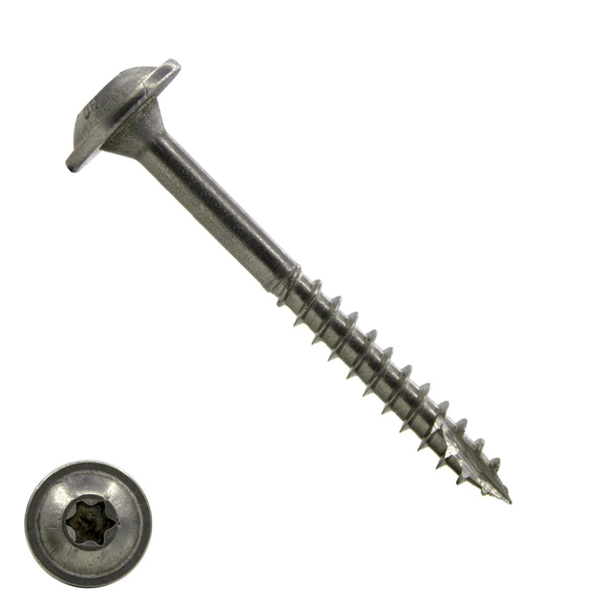 Alternatieve afbeelding voor Tellerkopf Holzbauschrauben 5x50/30mm Edelstahl A4 Tellerkopf TORX-25 200 Stück