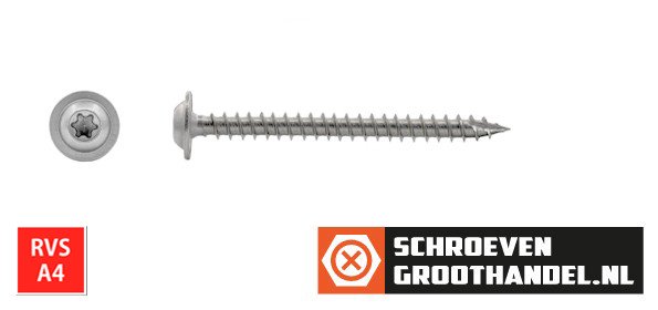 Alternatieve afbeelding voor Tellerkopf Holzbauschrauben 8x40mm Edelstahl A4 Tellerkopf TORX-40 100 Stück