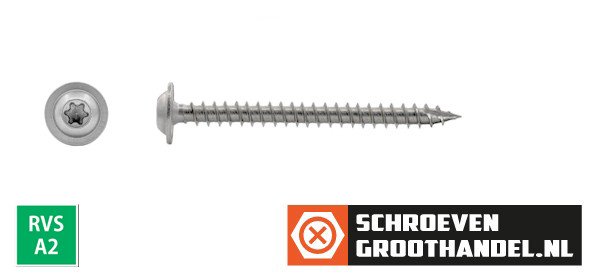 Alternatieve afbeelding voor Tellerkopf Holzbauschrauben 8x50mm Edelstahl A2 Tellerkopf TORX-40 100 Stück