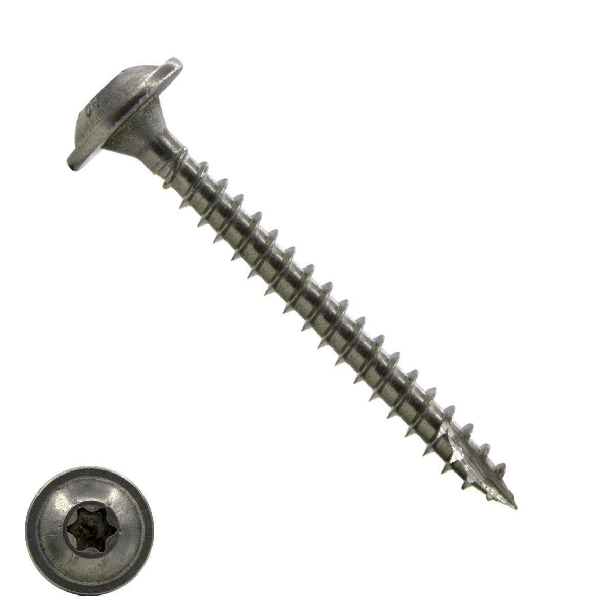 Alternatieve afbeelding voor Tellerkopf Holzbauschrauben 8x50mm Edelstahl A2 Tellerkopf TORX-40 100 Stück