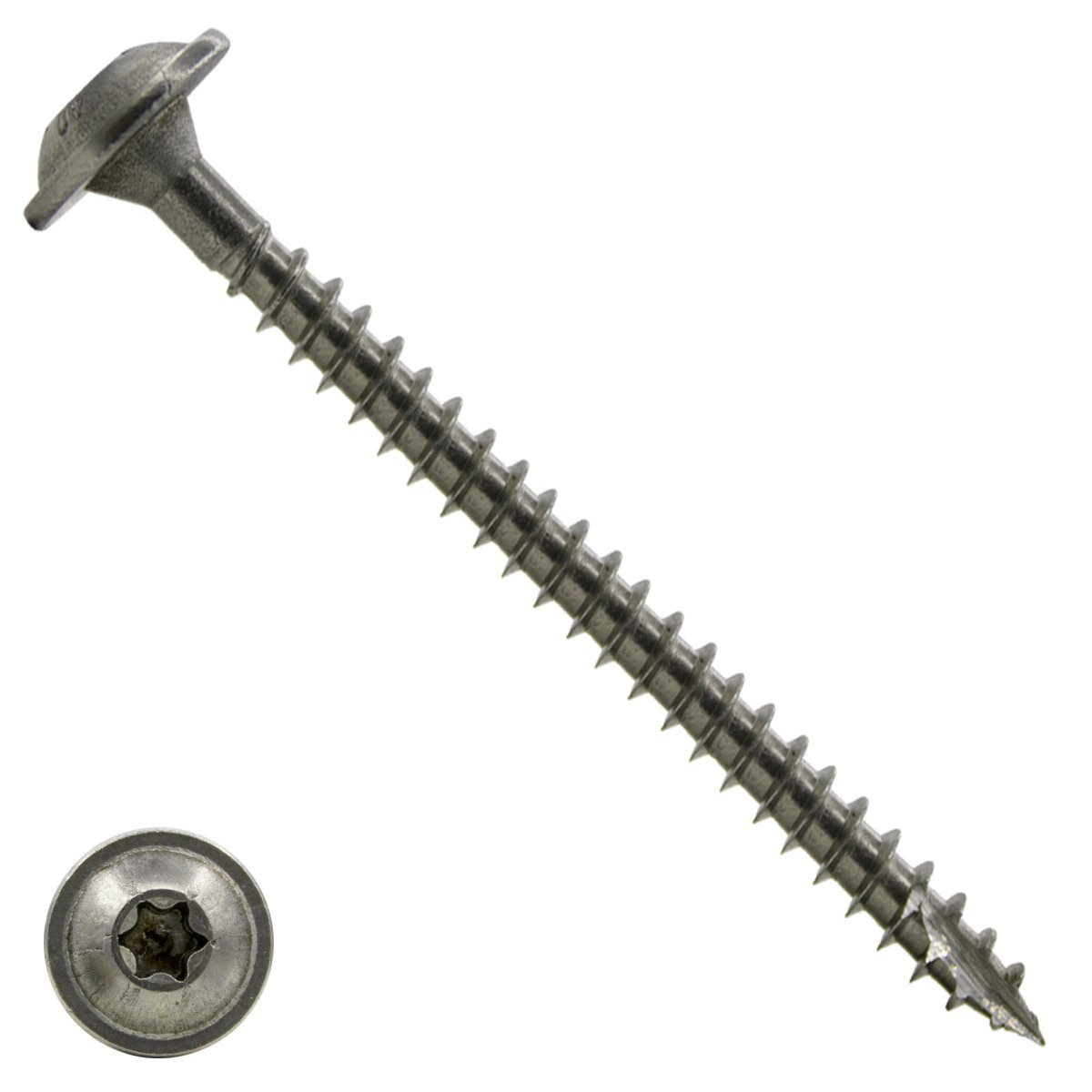 Alternatieve afbeelding voor Tellerkopf Holzbauschrauben 8x90/80mm Edelstahl A2 Tellerkopf TORX-40 100 Stück