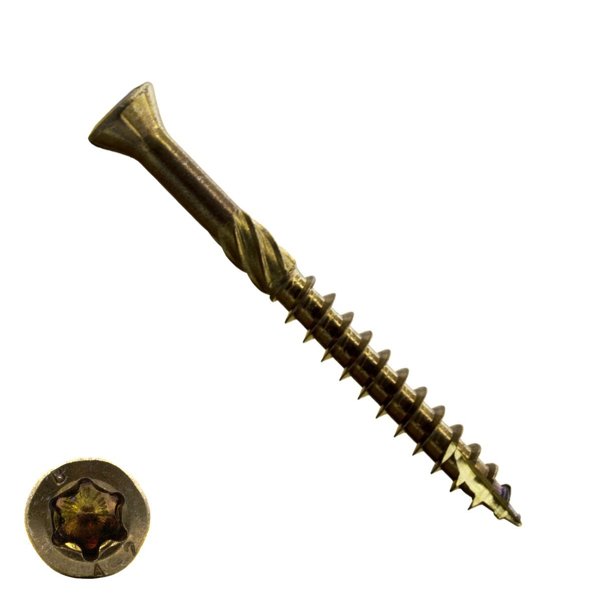 Alternatieve afbeelding voor Terrassenschrauben 5x50mm Bronze Edelstahl A2 Fräskopf TORX 100 Stück
