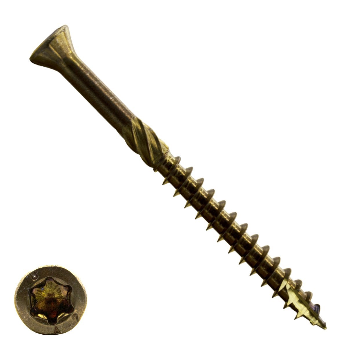 Alternatieve afbeelding voor Terrassenschrauben 5x80mm Bronze Edelstahl A2 Fräskopf TORX 100 Stück