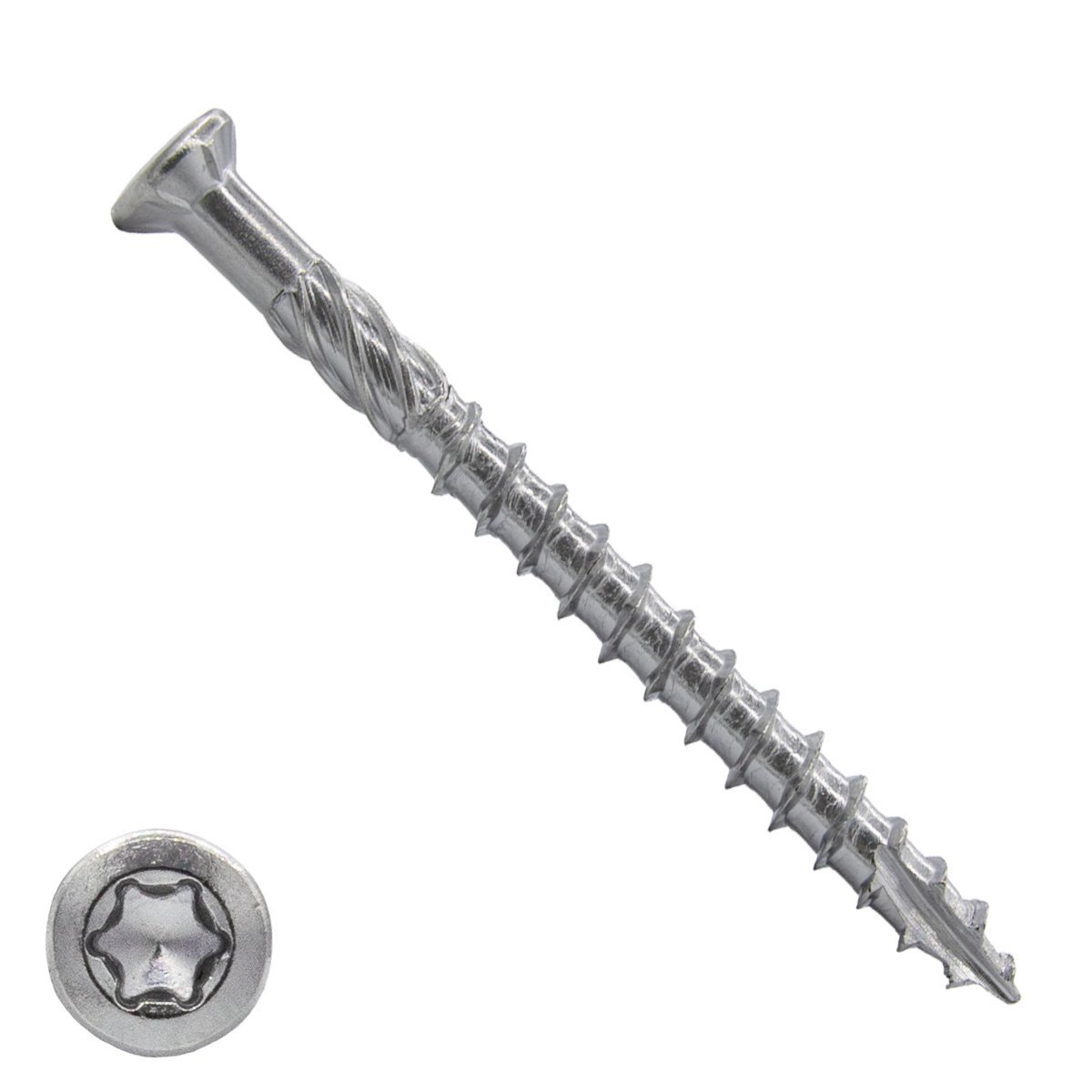 Alternatieve afbeelding voor Terrassenschrauben 5x80mm Edelstahl C1 Fräskopf TORX 100 Stück