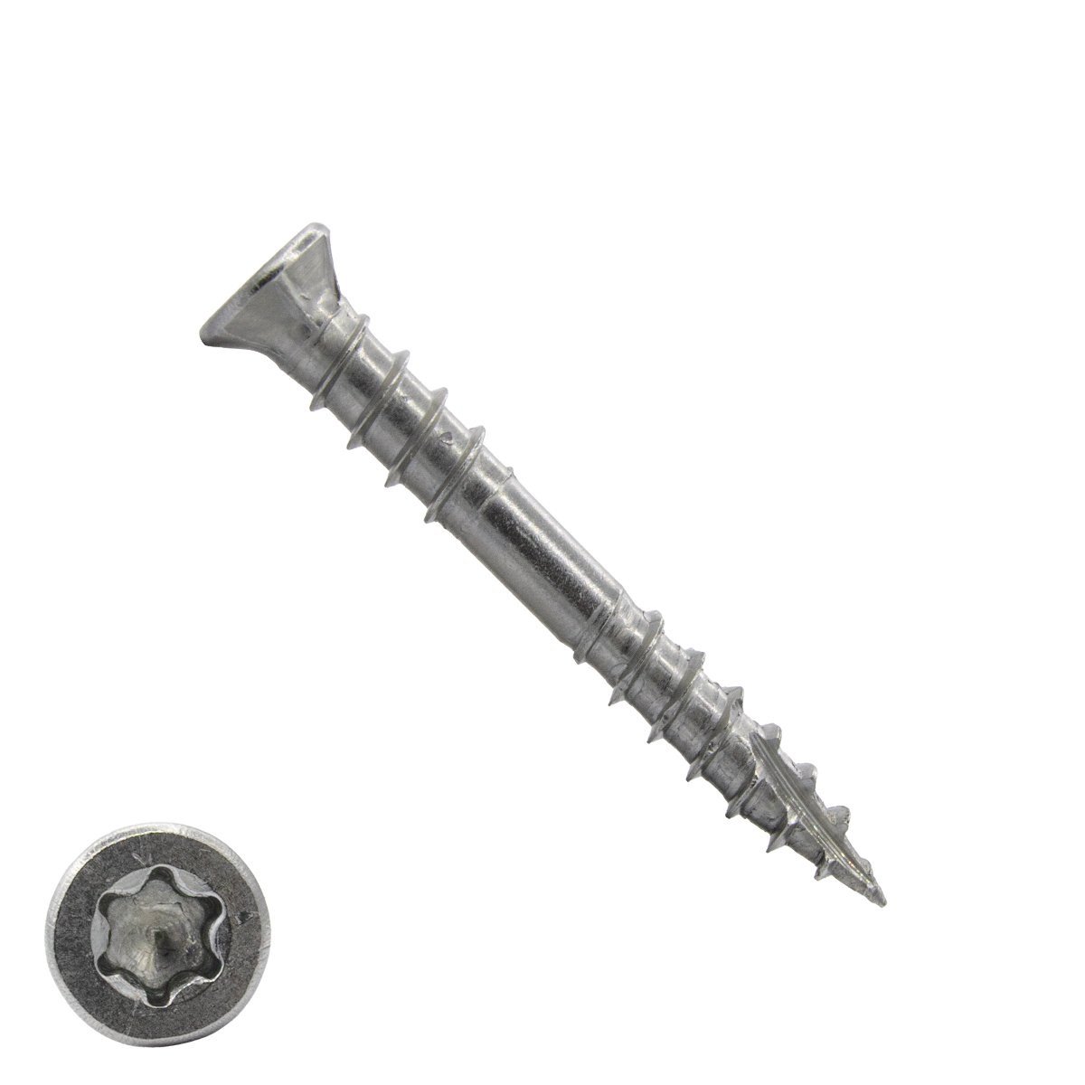 Alternatieve afbeelding voor Terrassenschrauben JD plus 5x40mm Edelstahl A2 Fraeskopf TORX 100 Stück