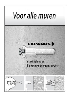 Alternatieve afbeelding voor Toggler Alligator Dübel A8 100 Stück