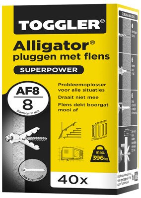 Alternatieve afbeelding voor Toggler Alligator Dübel mit Kragen AF8 40 Stück
