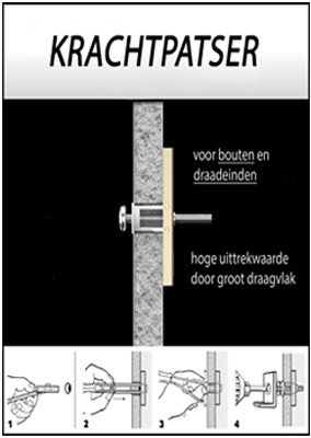 Alternatieve afbeelding voor Toggler Hohlraumanker Edelstahl A2 M8S 10-64mm 25 Stück