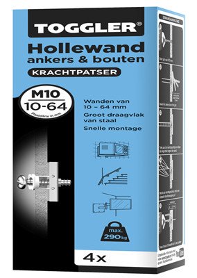 Alternatieve afbeelding voor Toggler Hohlraumanker mit Schrauben M10 10-64mm 4 Stück