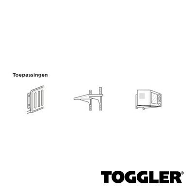 Alternatieve afbeelding voor Toggler Hohlraumdübel f-rail TBE1-40 9-13mm 40 Stück