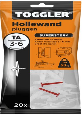 Alternatieve afbeelding voor Toggler Hohlraumdübel TA 3-6mm 20 Stück
