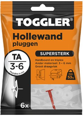 Alternatieve afbeelding voor Toggler Hohlraumdübel TA 3-6mm 6 Stück
