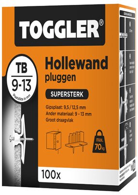 Alternatieve afbeelding voor Toggler Hohlraumdübel TB 9-13mm 100 Stück