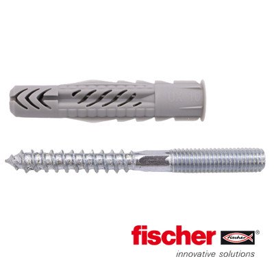 Alternatieve afbeelding voor Universaldübel UX 10x60 K mit Kragen und Stockschrauben TX 8x80mm 4 Stück