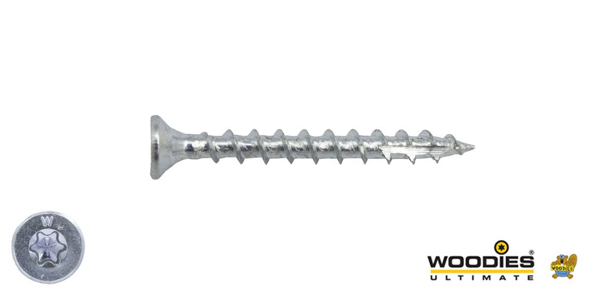 Alternatieve afbeelding voor Woodies Beschlagschrauben Senkkopf kop verzinkt TORX-20 4,5x40mm 200 Stück