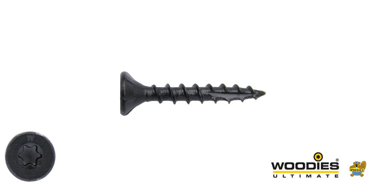 Alternatieve afbeelding voor Woodies Holzbauschrauben Blackline Shield TORX-20 Senkkopf 4x20mm 200 Stück