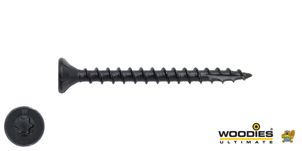 Alternatieve afbeelding voor Woodies Holzbauschrauben Blackline Shield TORX-20 Senkkopf 4x40mm 200 Stück