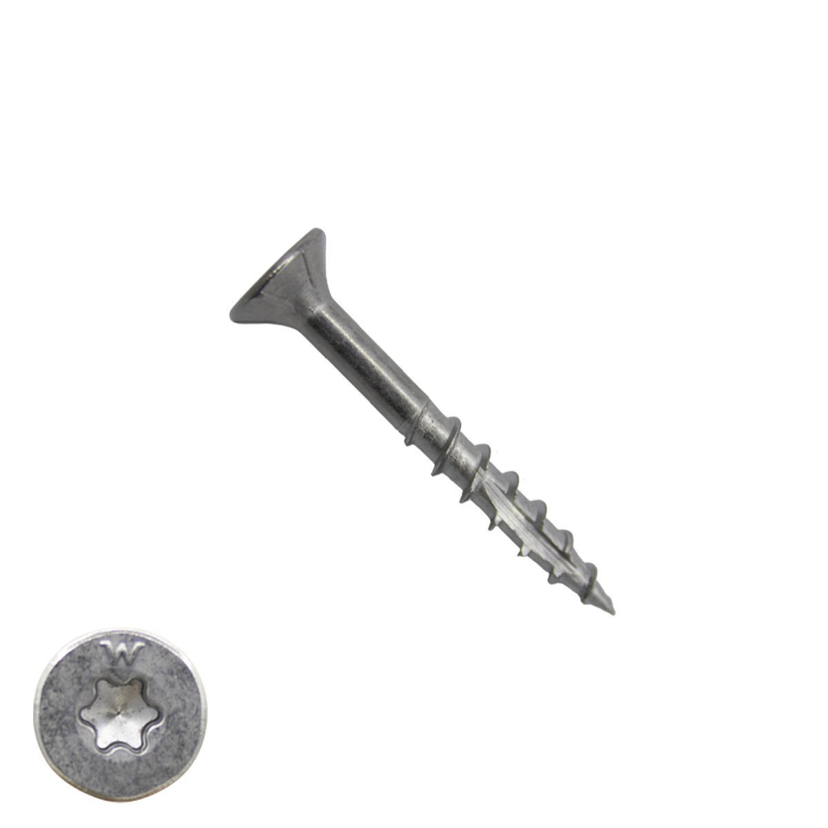 Alternatieve afbeelding voor Woodies Holzbauschrauben Edelstahl C1 / 410 TORX-20 Senkkopf 4x30/18mm Teilgewinde 200 Stück