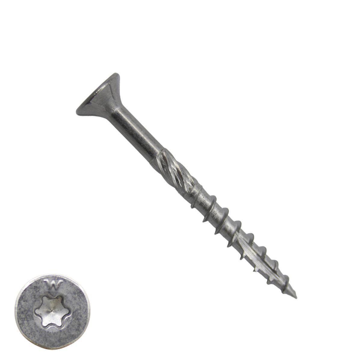 Alternatieve afbeelding voor Woodies Holzbauschrauben Edelstahl C1 / 410 TORX-20 Senkkopf 4x40/24mm Teilgewinde 200 Stück