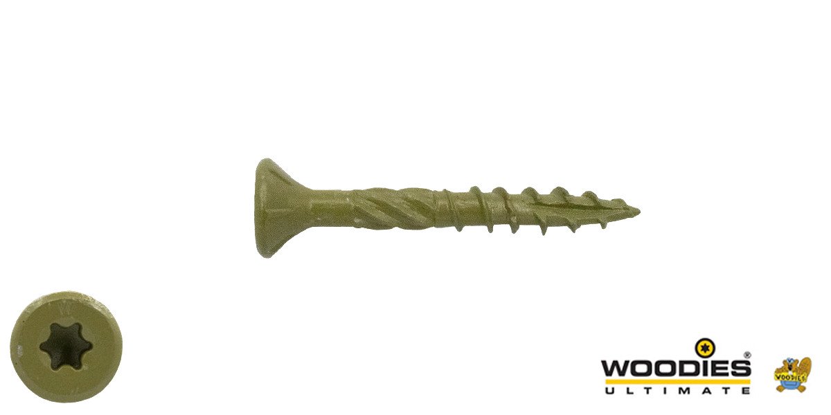 Alternatieve afbeelding voor Woodies Holzbauschrauben Senkkopf Shield TORX-20 4x30/18mm Teilgewinde 200 Stück
