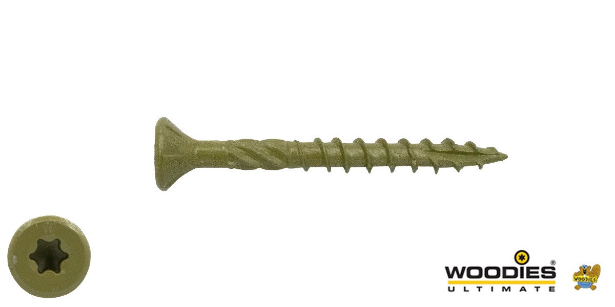 Alternatieve afbeelding voor Woodies Holzbauschrauben Senkkopf Shield TORX-20 4x45/27mm Teilgewinde 200 Stück