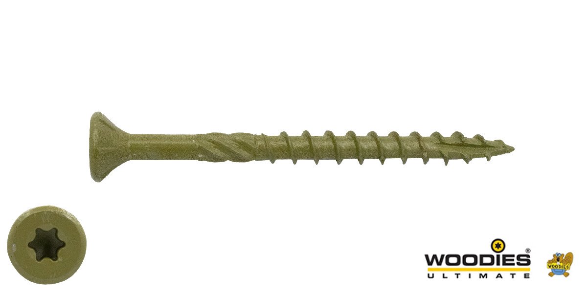 Alternatieve afbeelding voor Woodies Holzbauschrauben Senkkopf Shield TORX-25 5x70/40mm Teilgewinde 200 Stück